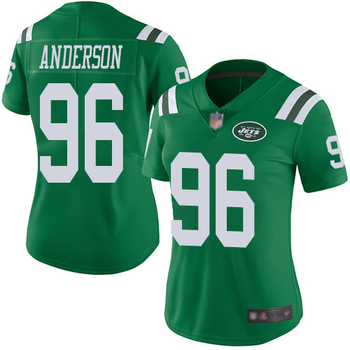 New York Jets Limited Green Women Henry Anderson Jersey NFL Football #96 Rush Vapor Untouchable